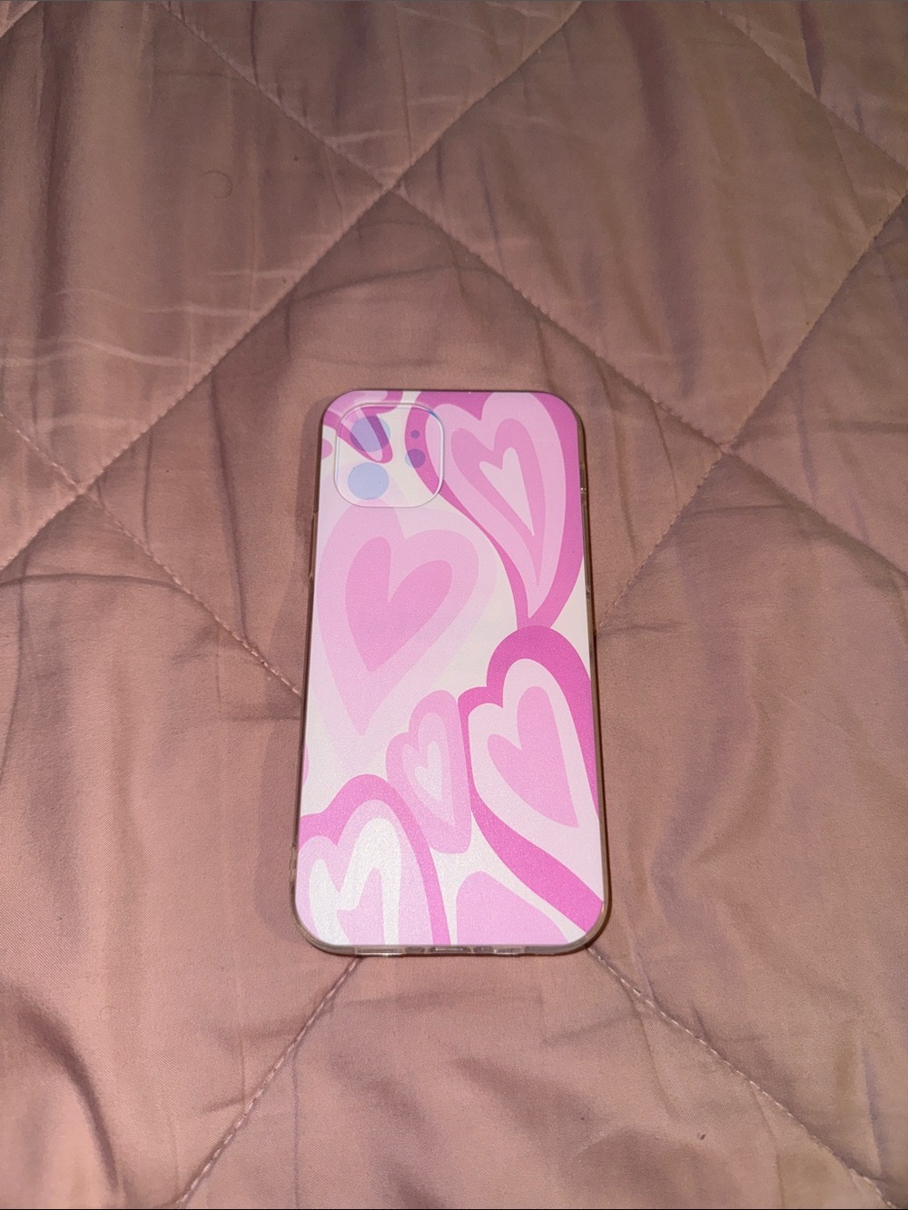 Pink Heart Pattern Protective Phone Case - Stylish Slim Cover